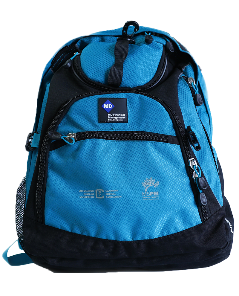 2016 CMA light blue backpack