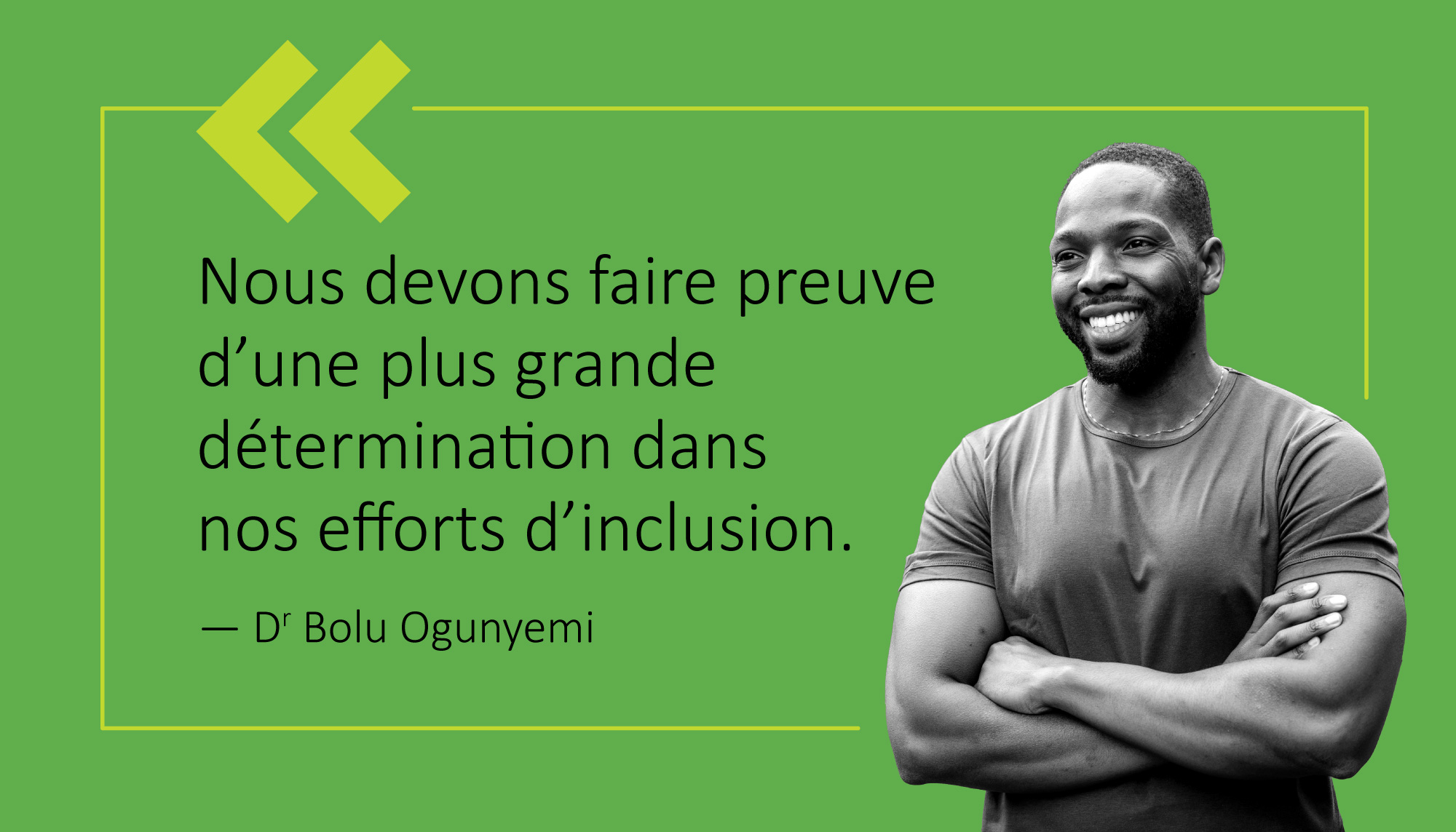 Nous devons faire preuve d'une plus grande determination dans nos efforts d'inclusion. - Dr Bolu Ogunyemi